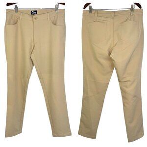 ZYIA khaki office chino pants stretch performance beige tan men's large